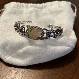 American West Carolyn Pollack Cuff Bracelet Silver/Brass/Gemstone
